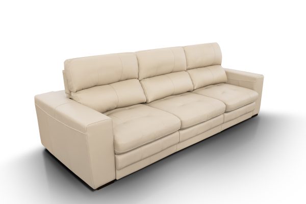 SOFA JOHN  290 CM CUERO COLOR KHAKI - Imagen 3