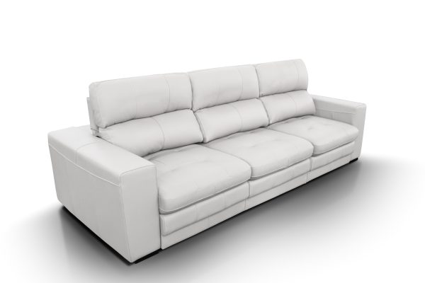 SOFA JOHN  290 CM CUERO COLOR BLANCO - Imagen 3