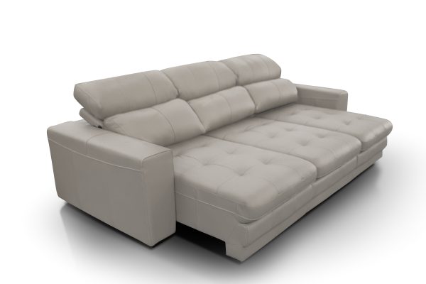SOFA JOHN  290 CM CUERO COLOR SMOKE - Imagen 3