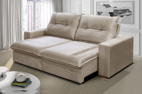 SOFA PETROPOLIS 250 CM COLOR TERCIOPELO BEIGE (9210)