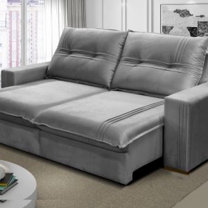SOFA PETROPOLIS 250 CM COLOR TERCIOPELO GRIS