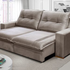 SOFA PETROPOLIS 230 CM COLOR TERCIOPELO BEIGE (9210)