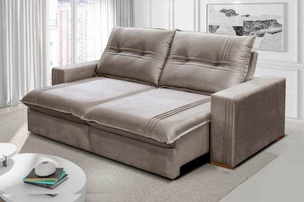 SOFA PETROPOLIS 230 CM COLOR TERCIOPELO BEIGE (9210)