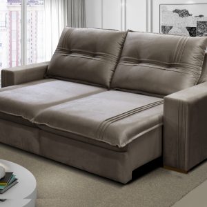 SOFA PETROPOLIS 250 CM COLOR TERCIOPELO CAFÉ (9212)