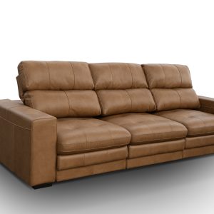 SOFA JOHN  290 CM CUERO CAMEL NATURAL PREMIUM