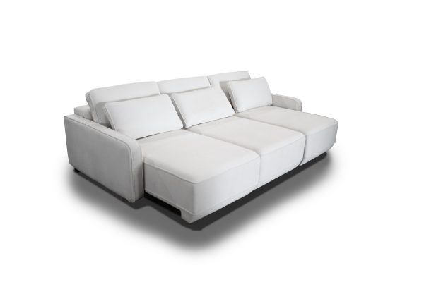 SOFA CAMA AWAY BLANCO DE TRES MODULOS 268 CM - Imagen 3