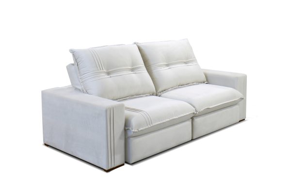 SOFA PETROPOLIS 250 CM COLOR TERCIOPELO BLANCO - Imagen 2