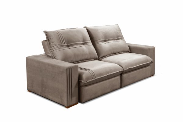 SOFA PETROPOLIS 230 CM COLOR TERCIOPELO BEIGE (9210) - Imagen 2