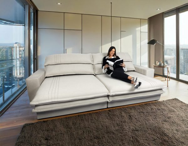SOFA OLIMPO 250 CM COLOR LINO GRIS (12065)