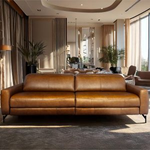 SOFA HARRY ELÉCTRICO CAMEL 204CM