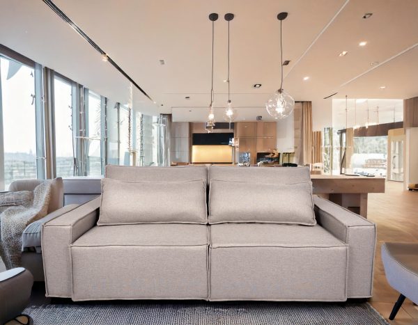 SOFA AYLA LINO GRIS PLATA 210 CM  (Color 9231) - Imagen 2
