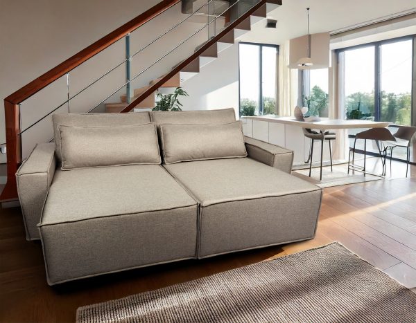 SOFA AYLA LINO GRIS PLATA 210 CM  (Color 9231) - Imagen 4