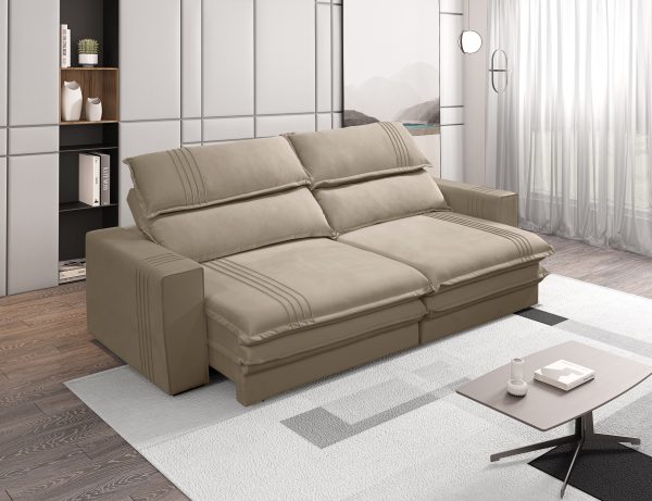 SOFA OLIMPO 290 CM COLOR TERCIOPELO BEIGE (9210)
