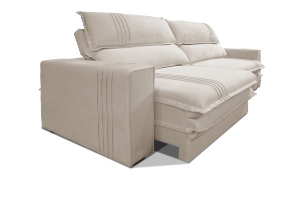 SOFA OLIMPO 290 CM COLOR TERCIOPELO CRUDO (9204) - Imagen 3