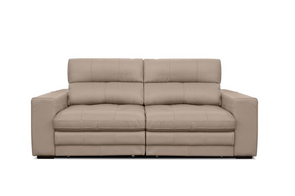 SOFA JOHN  250CM CUERO COLOR SMOKE