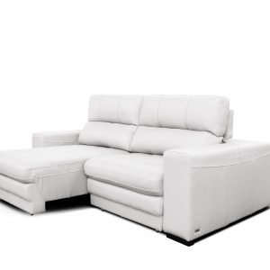 SOFA JOHN  250 CM CUERO COLOR BLANCO
