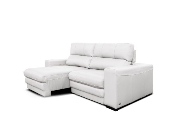 SOFA JOHN  250 CM CUERO COLOR BLANCO - Imagen 2