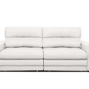 SOFA JOHN  250 CM CUERO COLOR BLANCO