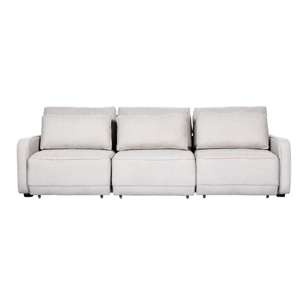 SOFA CAMA AWAY GRIS PERLA 3 MODULOS 268 CM - Imagen 5