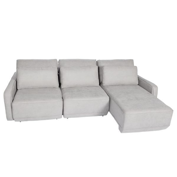 SOFA AWAY GRIS  DE TRES MODULOS 268CM - Imagen 2