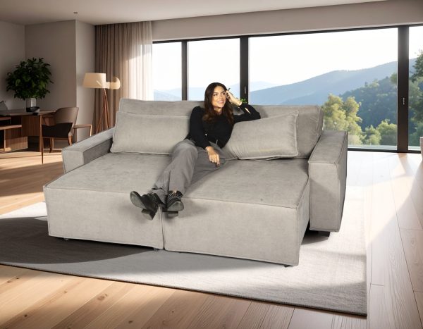 SOFA AYLA  226 CM GRIS